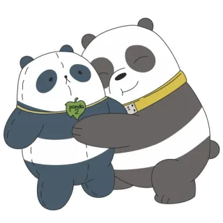 🤗 panda We Bare Bears panda
2 Kartun, Panda, Pelukan, We Bare Bears, Lucu, Binatang telegram sticker