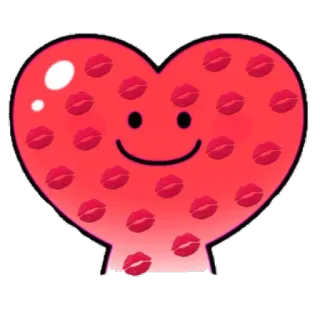 💋 corazón, besos, amor, san valentín, emoji, romántico telegram sticker