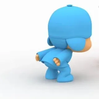 ☀️ Pocoyo мультфильм, персонаж, синий, ребенок telegram sticker