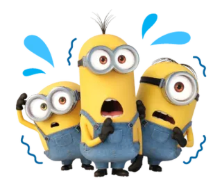 🍋 Minions Despicable Me Minions, Ich Einfach Unverbesserlich, Cartoon, Lustig, Schockiert, Überraschung telegram sticker