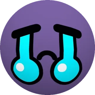 😭 Emoji, pleurer, triste, émotion, violet, dessin animé whatsapp sticker