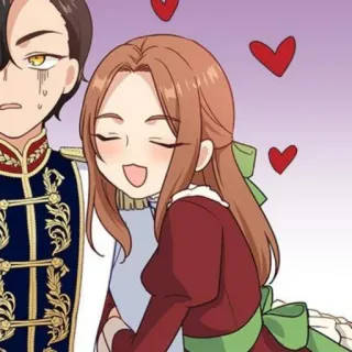 👾 Dessin animé, Couple, Amour, Romance, Joyeux, Manhwa telegram sticker