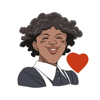 😘 dessin animé, femme, personnage, cœur, amour telegram sticker
