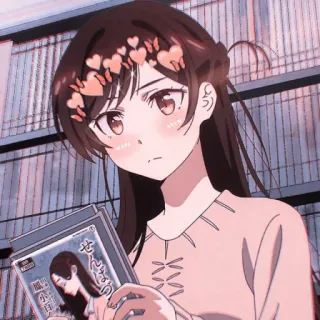💈 せんぱう anime, girl, book, hearts, manga, woman telegram sticker