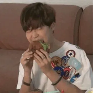 ✨ man, eating, sandwich, burger, food telegram sticker