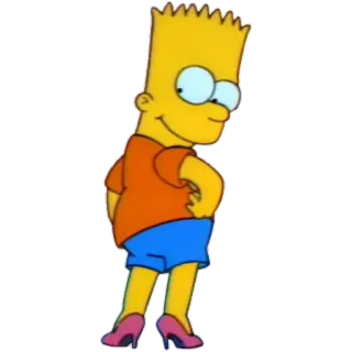 👠 Bart Simpson The Simpsons bart simpson, simpsons, cartoon, character, funny, shoes, heels telegram sticker