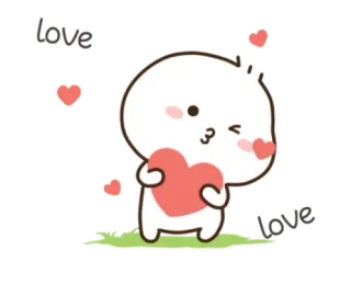 🥰 mignon, coeur, amour, kawaii, autocollant, dessin animé telegram sticker