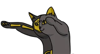 😸 猫, 动物, 卡通, 搞笑, 手势, dab telegram sticker