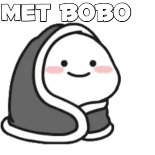 🍡 MET BOBO mignon, dessin animé, amical, couverture telegram sticker