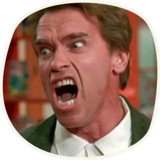 😮 Arnold Schwarzenegger bravo, gritando, chocado, celebridade, ator telegram sticker