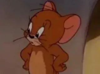 😐 Jerry Mouse Tom and Jerry cartoon, mouse, Jerry, cute, animation telegram sticker