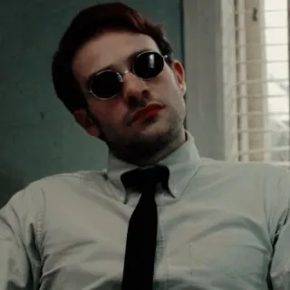 🛐 Matt Murdock Daredevil Matt Murdock, Daredevil, Charlie Cox, Marvel, avvocato, cieco, serie TV, supereroe telegram sticker