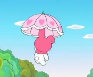 🌷 My Melody มายเมโลดี้, ซานริโอ, ร่ม, การ์ตูน telegram sticker