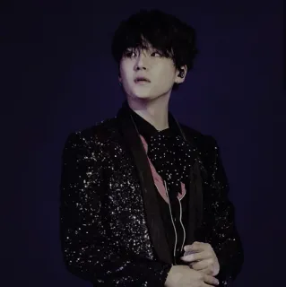💮 hombre, cantante, artista, escenario, concierto, chaqueta, kpop whatsapp sticker