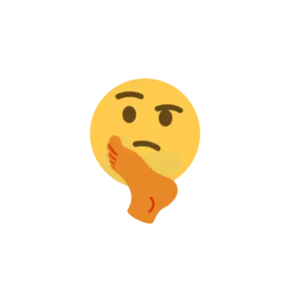🤔 Emoji, Pensando, Pé, Expressão, Pensativo telegram sticker