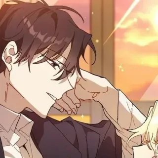 🍁 Anime, Manga, Manhwa, Nhân vật, Cười, Chân dung telegram sticker