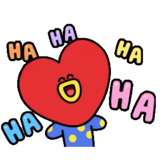 😂 HA HA HA HA HA HA laughing, heart, cartoon, happy, emoji whatsapp sticker