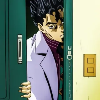 🐈 Yoshikage Kira JoJo's Bizarre Adventure Anime, Manga, Bösewicht, Gruselig, Tür whatsapp sticker