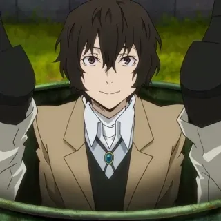 🍩 Osamu Dazai Bungou Stray Dogs Anime, Bungou Stray Dogs, Osamu Dazai, Karakter telegram sticker