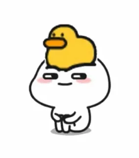 😏 bebek, imut, kartun, blob, karakter whatsapp sticker