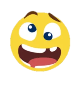 🤪 อิโมจิ, ยิ้ม, การ์ตูน, สีหน้า, มีความสุข telegram sticker