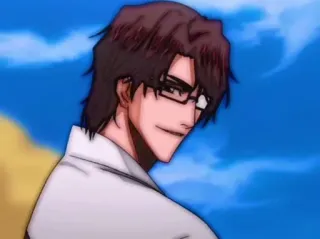 😈 Sosuke Aizen Bleach 애니메이션, 안경, 캐릭터, 아이젠, 아이젠 소스케, 블리치, 만화 telegram sticker