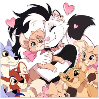 🧸 furry, anthropomorphic, cute, hug, animals, affectionate, cartoon style whatsapp sticker