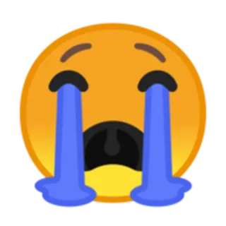 😭 emoji, crying, sad, tears, face telegram sticker