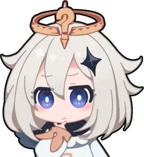 🤔 Paimon Genshin Impact paimon, genshin impact, anime, personagem, ponto de interrogação, videogame telegram sticker