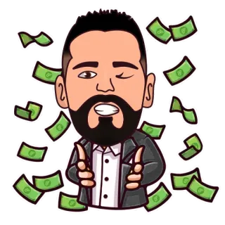 💸 dinero, éxito, dibujos animados, empresario, riqueza, celebración telegram sticker