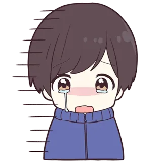 😭 anime, sad, crying, character, manga, boy telegram sticker