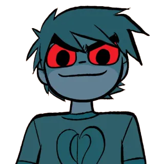 😈 Scott Pilgrim Scott Pilgrim vs. the World comic, cartoon, evil, manga, animation telegram sticker