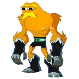 🐸 cartoon, meme, illustration, orange, monster telegram sticker