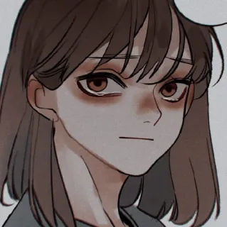 🥀 anime, sad, tired, girl, character, portrait telegram sticker