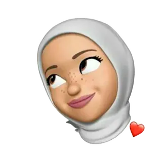 🧕 emoji, hijab, woman, heart, cute telegram sticker