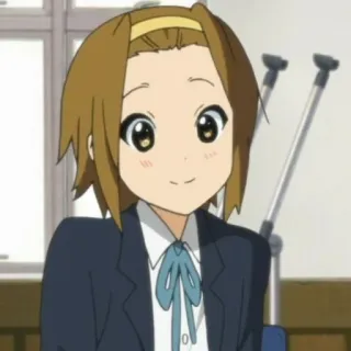 ☺️ Ritsu Tainaka K-On! Anime, Personagem, Garota, Ritsu Tainaka, K-On telegram sticker