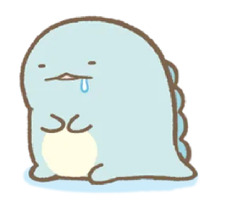 😪 dinosauro, carino, cartoni animati, adesivo, kawaii whatsapp sticker