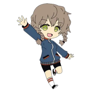 ✋ anime girl, chibi, cute, cartoon, character, artwork telegram sticker