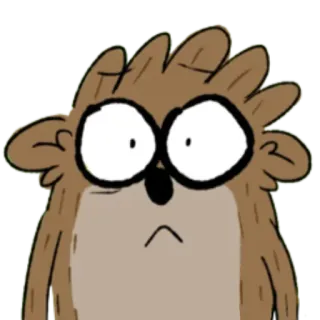😢 Rigby Regular Show Rigby, kreskówka, Zwyczajny serial, szop pracz, animowany, serial TV telegram sticker