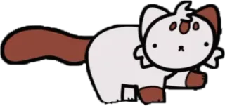 😶 cat, cute, sticker, animal, cartoon telegram sticker