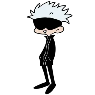 😏 Satoru Gojo Jujutsu Kaisen Anime, Charakter, Gojo, Satoru Gojo, Jujutsu Kaisen, Weißes Haar telegram sticker