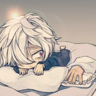 😒 anime, manga, cartoon, sad, tired, sleepy, chibi telegram sticker