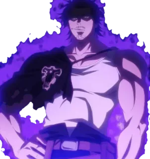 👿 Yami Sukehiro Black Clover anime, black clover, yami sukehiro, wizard king, magic knight, manga, anime character whatsapp sticker