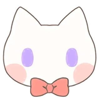🐱 кот, милый, стикер, мультфильм, каваи telegram sticker