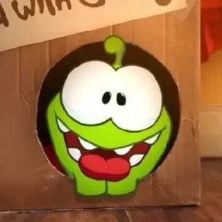 🍭 Om Nom Cut the Rope om nom, Cut the Rope, Dessin animé, Monstre vert, Mignon, Amical whatsapp sticker