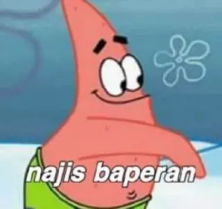 ➖ Patrick Star Spongebob Squarepants najis baperan Patrick Estrela, Bob Esponja, Meme, Desenho animado, Engraçado, Personagem telegram sticker