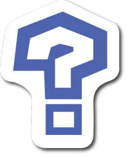 ❔ tanda tanya, biru, putih, simbol, ikon telegram sticker