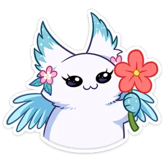 🌸 可爱, 动物, 花, 迷人, 角色, 卡哇伊 telegram sticker