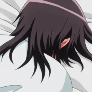 🍂 tidur, anime, bantal, rambut telegram sticker