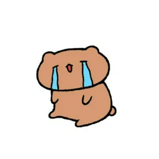 🎏 orso, piangendo, triste, cartone animato, kawaii, carino telegram sticker